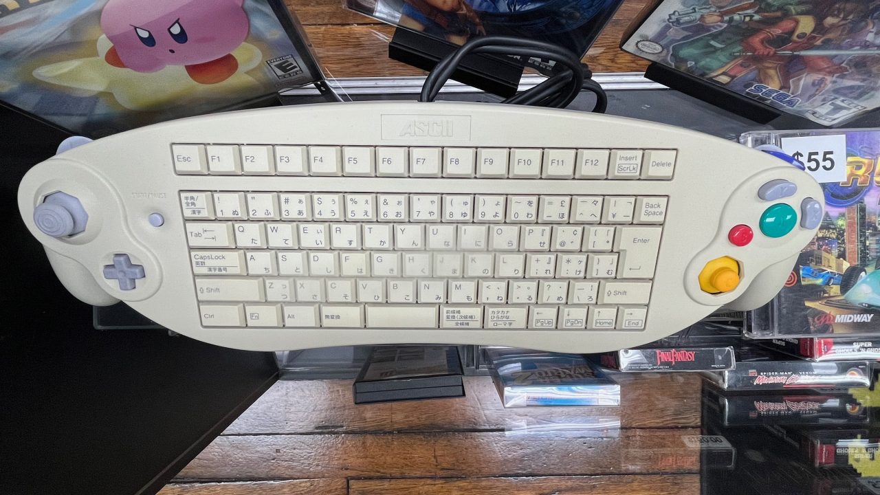 A QWERTY keyboard for the Nintendo GameCube